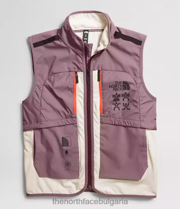 облекло The North Face зимна топла флаш жилетка гардения бяла/кафяво сива Жени 40DF01141