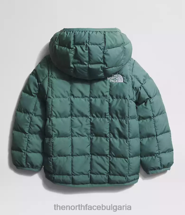 облекло The North Face двустранно термоболно яке с качулка тъмен мъдрец бебе 40DF0636