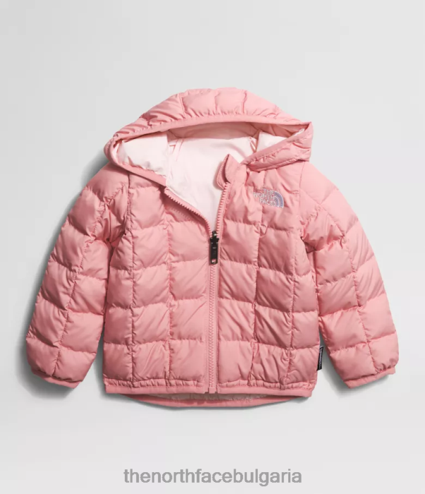 облекло The North Face двустранно термоболно яке с качулка сенчеста роза бебе 40DF0637