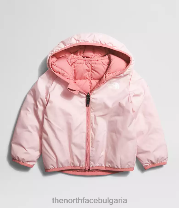 облекло The North Face двустранно термоболно яке с качулка сенчеста роза бебе 40DF0637