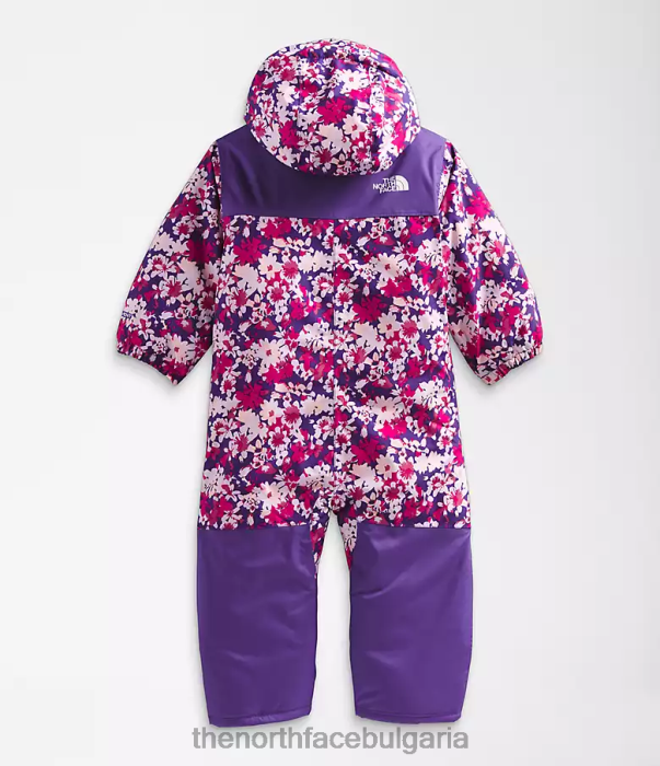 облекло The North Face свободен снежен костюм peak purple valley флорален принт бебе 40DF0277