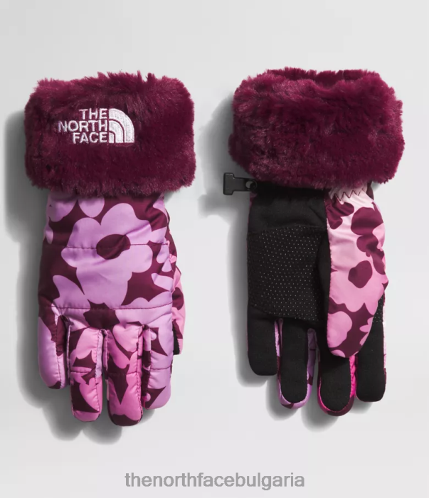 аксесоар The North Face вихрови ръкавици mossbud флорален принт с градиент на boysenberry деца 40DF0461