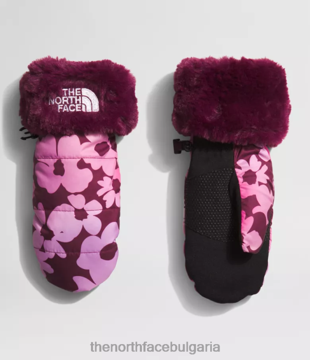 аксесоар The North Face mossbud swirl mitts флорален принт с градиент на boysenberry деца 40DF0631