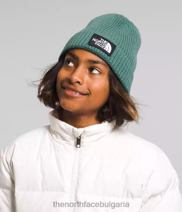 аксесоар The North Face Шапка с маншети с лого на tnf box тъмен мъдрец деца 40DF0763