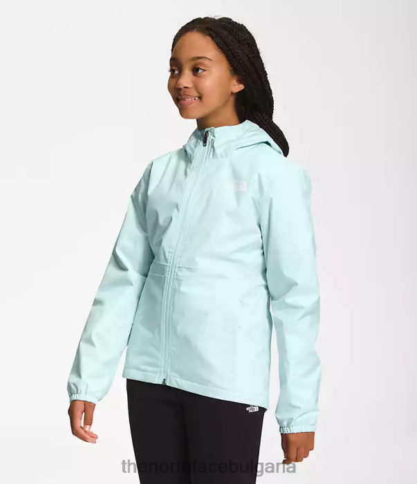 облекло The North Face топло яке за дъждовна буря оберлихт синьо деца 40DF0392