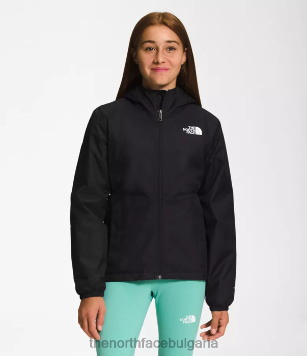 облекло The North Face топло яке за дъждовна буря tnf черно деца 40DF0390