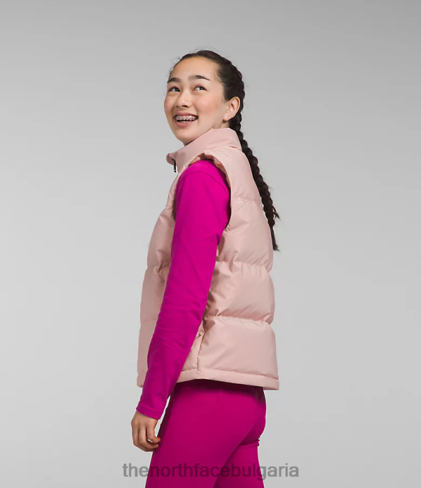 облекло The North Face 1996 ретро nuptse жилетка розов мъх деца 40DF0188