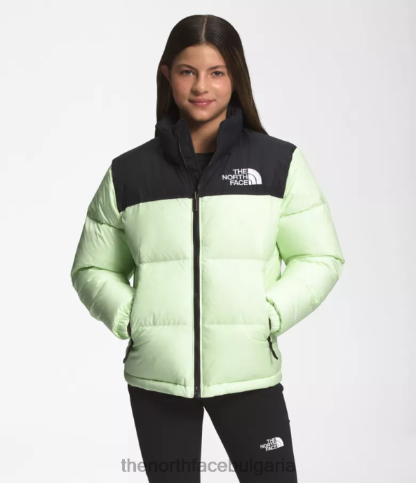 облекло The North Face 1996 ретро яке nuptse крем от лайм деца 40DF0908