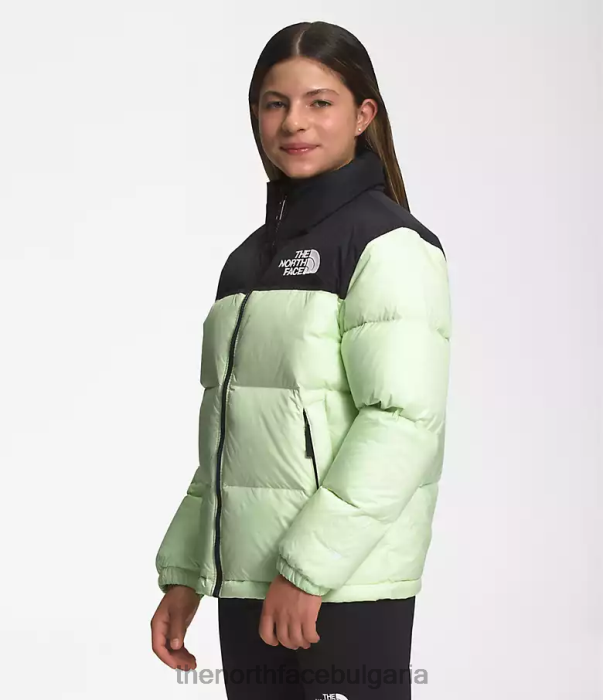 облекло The North Face 1996 ретро яке nuptse крем от лайм деца 40DF0908