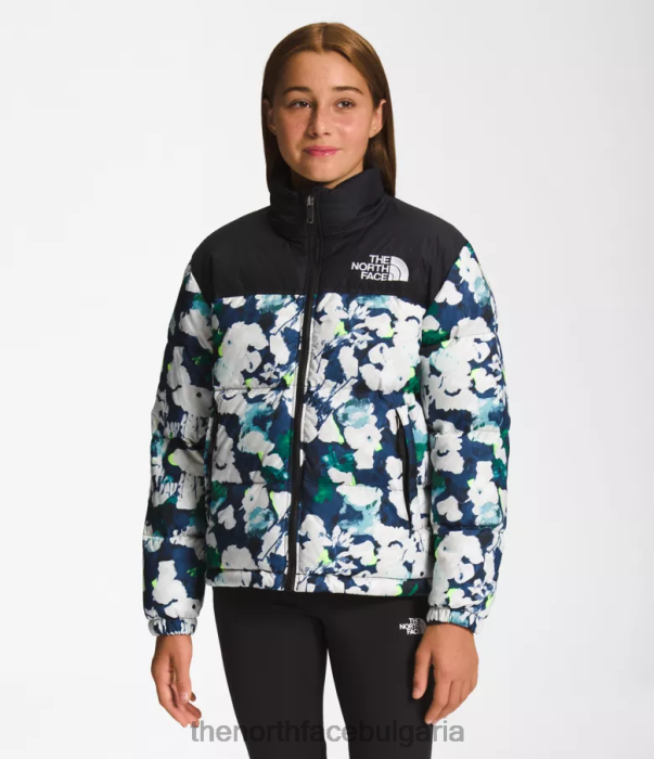 облекло The North Face 1996 ретро яке nuptse summit navy abstrct print деца 40DF0910
