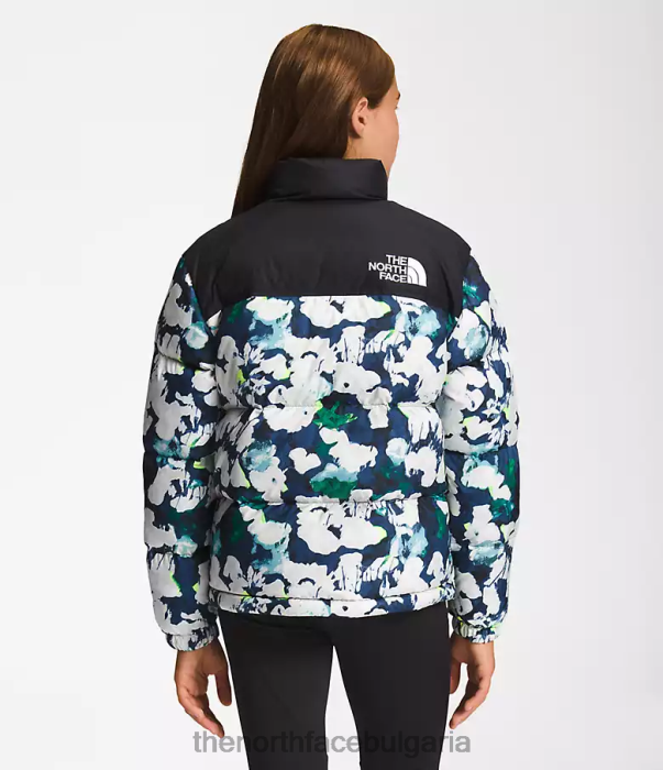 облекло The North Face 1996 ретро яке nuptse summit navy abstrct print деца 40DF0910