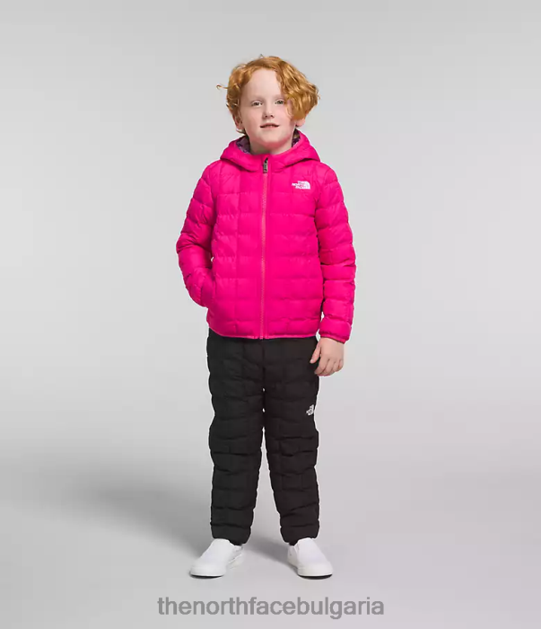 облекло The North Face двустранно термоболно яке с качулка г-н. розово деца 40DF01239