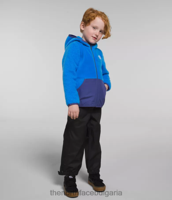 облекло The North Face суичър с цял цип Forrest Fleece оптично синьо деца 40DF0465