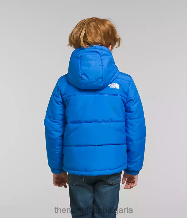 облекло The North Face двустранно яке с качулка с пълен цип mt chimbo оптично синьо деца 40DF0635