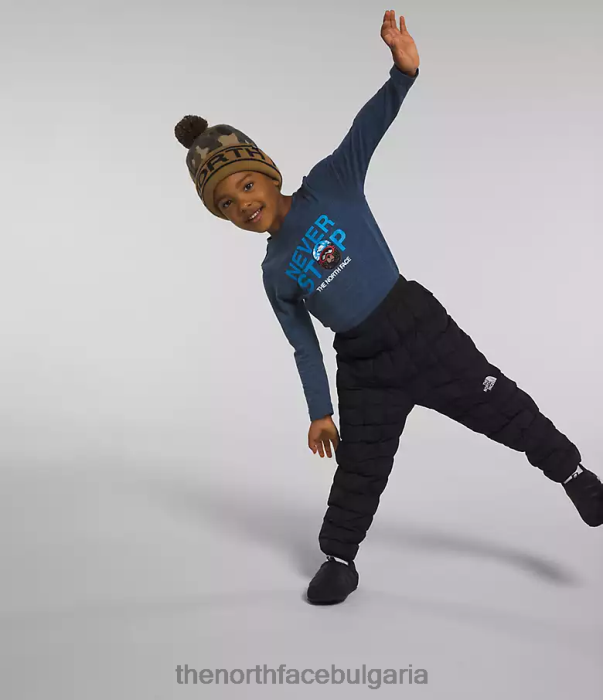 облекло The North Face реверсивни термоболни панталони tnf черно деца 40DF01190