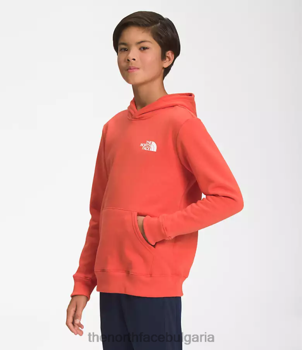 облекло The North Face пуловер с качулка от полар ретро оранжево деца 40DF01105