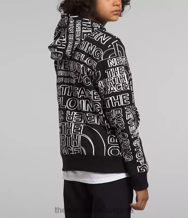 облекло The North Face пуловер с качулка от полар tnf черен tnf маркер лого печат деца 40DF01109