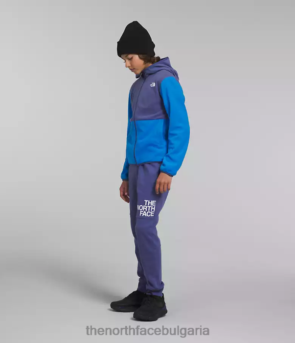 облекло The North Face яке с качулка и пълен цип glacier оптично синьо деца 40DF0521