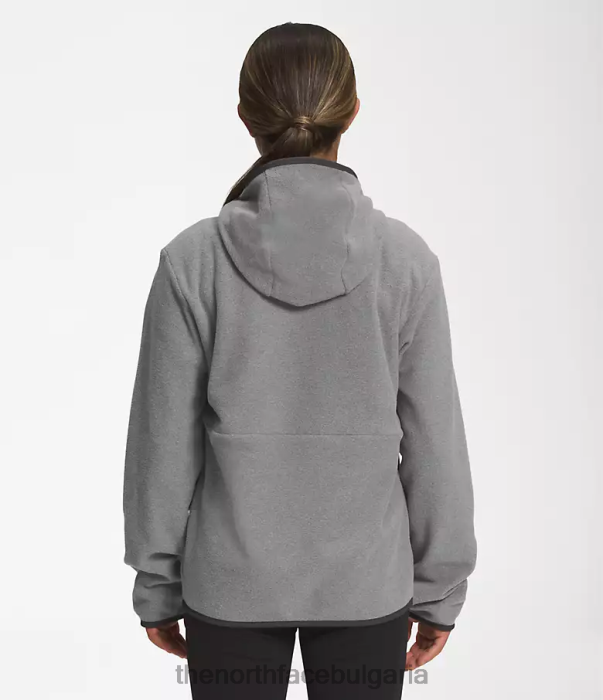 облекло The North Face яке с качулка и пълен цип glacier tnf средно сив пирен деца 40DF0519