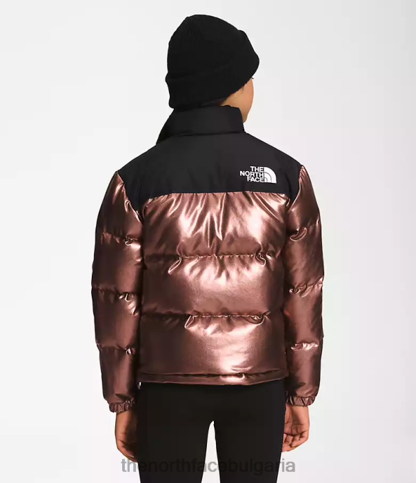 облекло The North Face щамповано ретро яке от 1996 г тъмен дъб металик деца 40DF0687