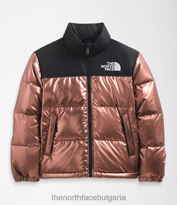 облекло The North Face щамповано ретро яке от 1996 г тъмен дъб металик деца 40DF0687