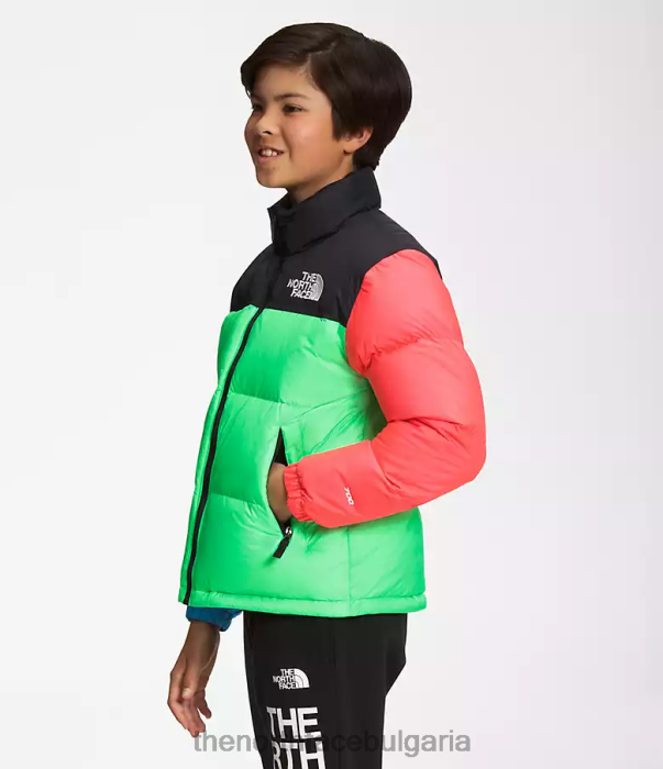 облекло The North Face 1996 ретро яке nuptse хлорофилно зелено деца 40DF0340