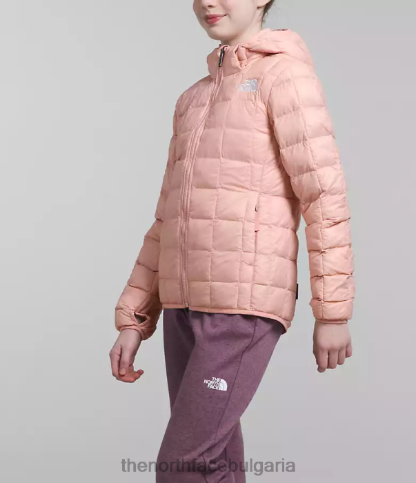 облекло The North Face термоболно яке с качулка розов мъх деца 40DF0180