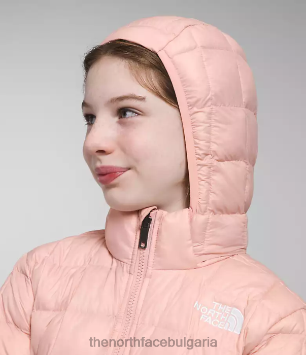 облекло The North Face термоболно яке с качулка розов мъх деца 40DF0180