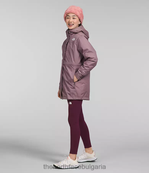 облекло The North Face триклимат на север надолу кафяво сиво деца 40DF0579