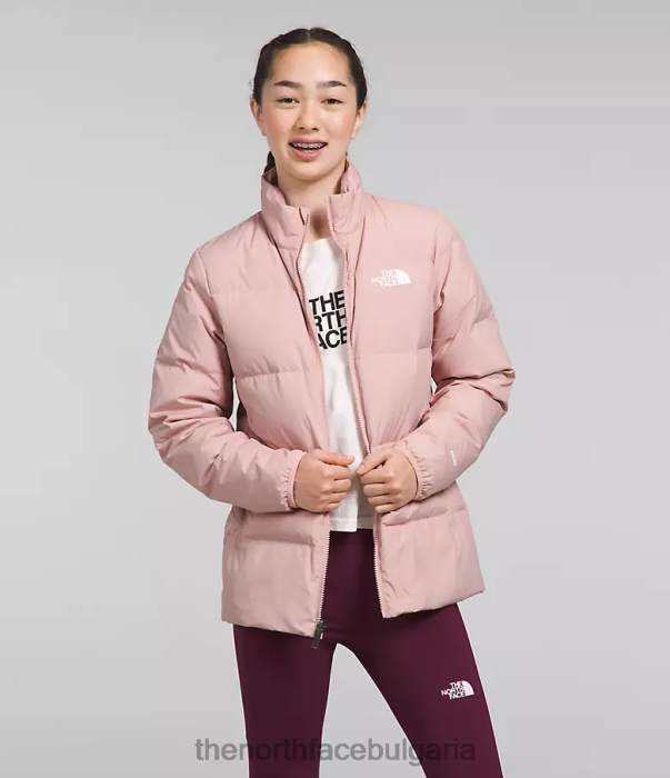 облекло The North Face триклимат на север надолу кафяво сиво деца 40DF0579