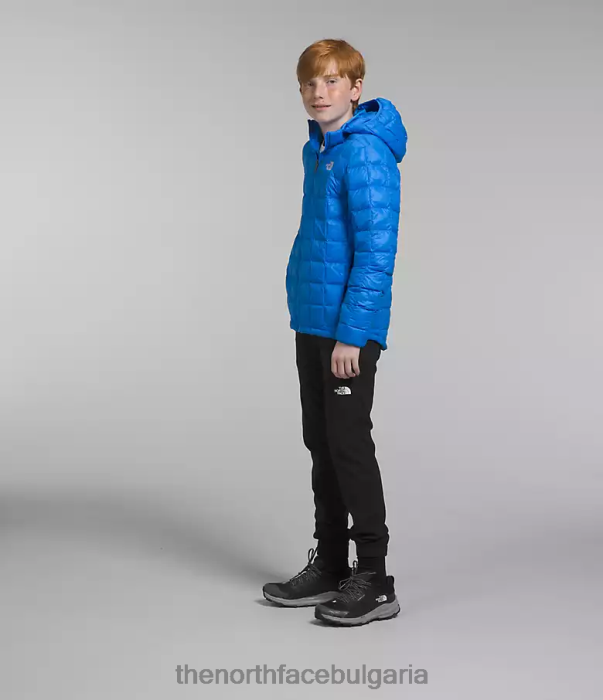 облекло The North Face термоболно яке с качулка оптично синьо деца 40DF0632