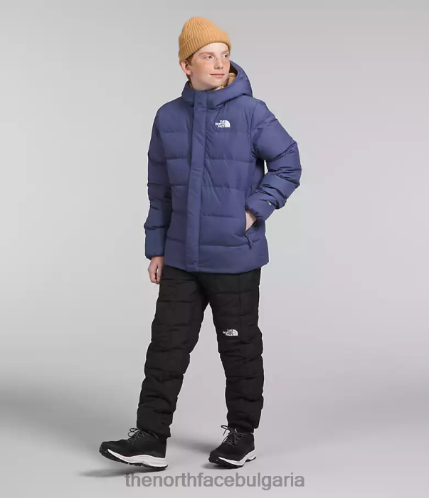 облекло The North Face северно надолу парка с поларена подплата пещерно синьо деца 40DF0688