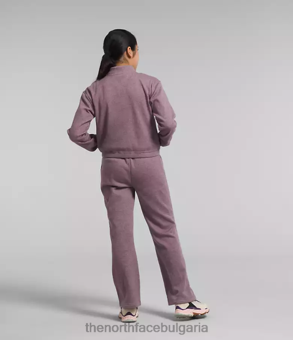 облекло The North Face уютно яке от полар с пълен цип светлобежов сив пирен деца 40DF0986