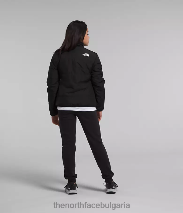 облекло The North Face двустранно яке mossbud tnf черно деца 40DF01152
