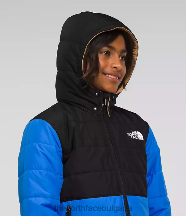 облекло The North Face двустранно яке с качулка с пълен цип mt chimbo оптично синьо деца 40DF079