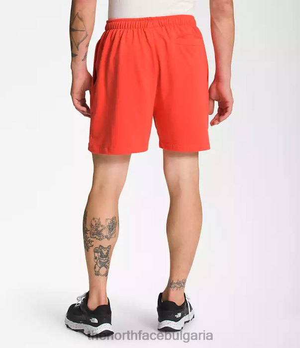 облекло The North Face прости шорти от полар с лого ретро оранжево мъже 40DF0360