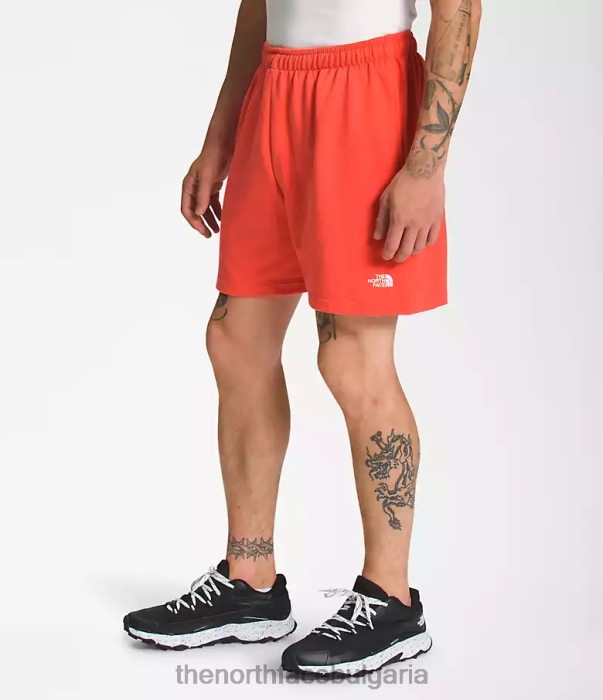 облекло The North Face прости шорти от полар с лого ретро оранжево мъже 40DF0360