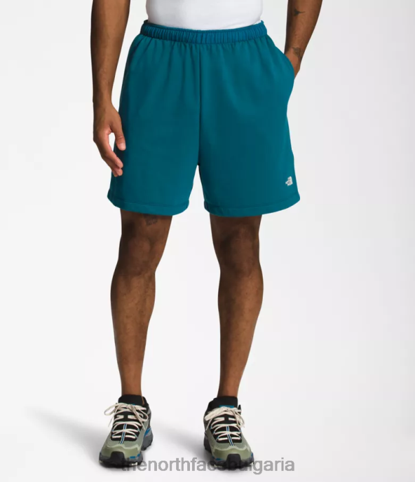 облекло The North Face прости шорти от полар с лого син корал мъже 40DF0362