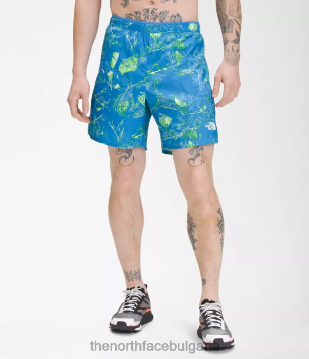 облекло The North Face неограничени шорти за бягане суперзвукова синя долина мъже 40DF0958