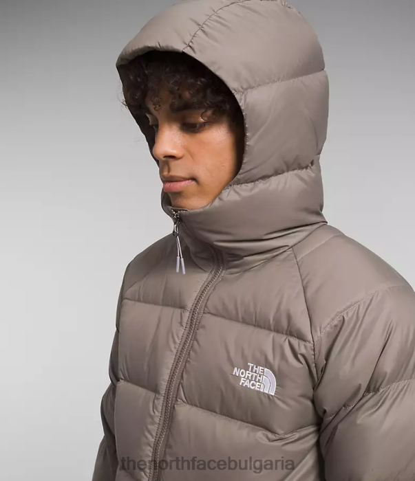 облекло The North Face пухена качулка от хидраналит соколово кафяво мъже 40DF0642