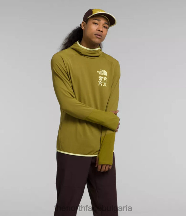 облекло The North Face суичър с качулка cerro alto серен мъх мъже 40DF0550