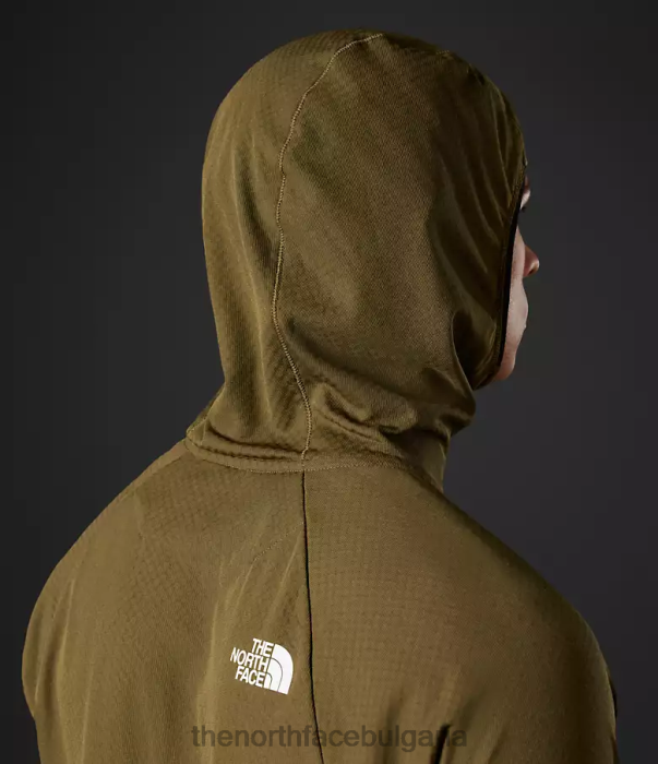 облекло The North Face Summit Series futurefleece lt пуловер с качулка военна маслина мъже 40DF0348