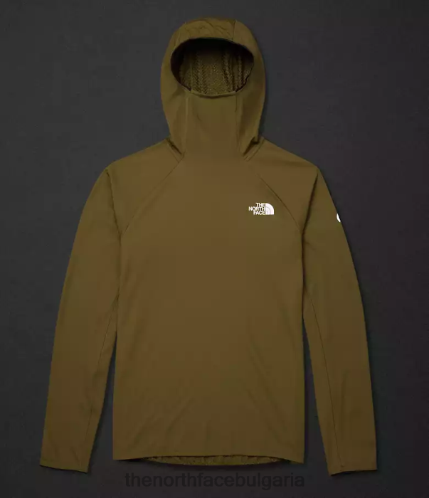 облекло The North Face Summit Series futurefleece lt пуловер с качулка военна маслина мъже 40DF0348