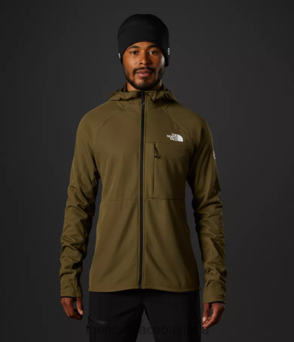 облекло The North Face суитър от серия futurefleece с цял цип военна маслина мъже 40DF0404