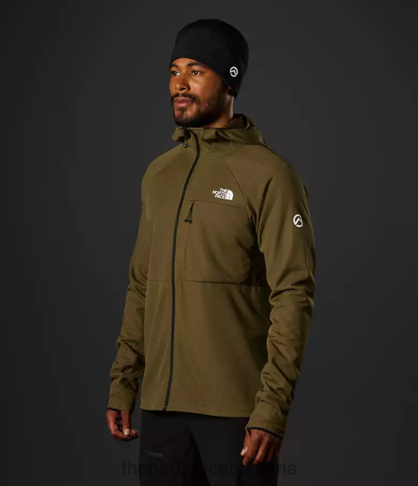 облекло The North Face суитър от серия futurefleece с цял цип военна маслина мъже 40DF0404