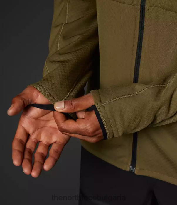 облекло The North Face суитър от серия futurefleece с цял цип военна маслина мъже 40DF0404