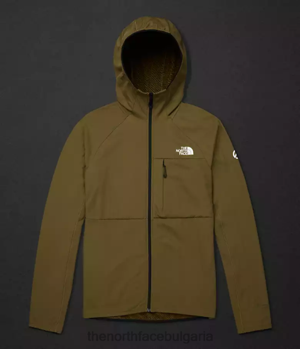 облекло The North Face суитър от серия futurefleece с цял цип военна маслина мъже 40DF0404