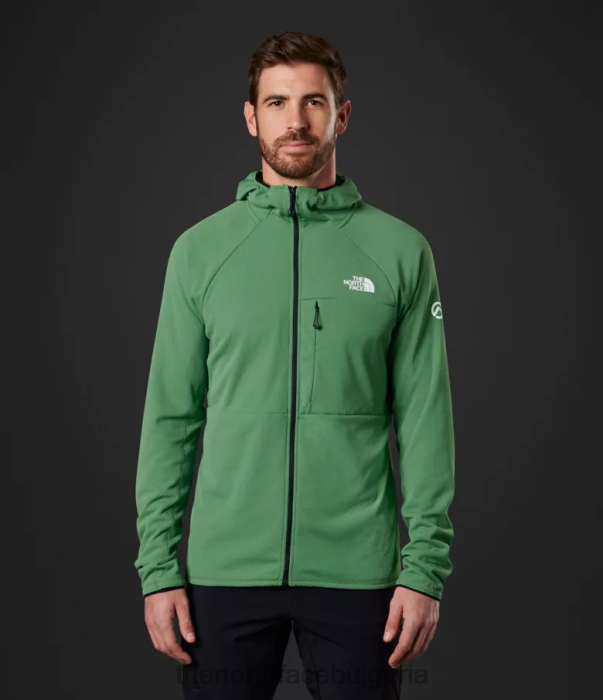 облекло The North Face суитър от серия futurefleece с цял цип наситено тревисто зелено мъже 40DF0407