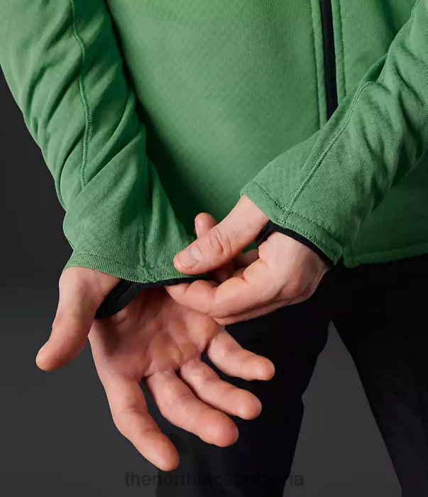 облекло The North Face суитър от серия futurefleece с цял цип наситено тревисто зелено мъже 40DF0407