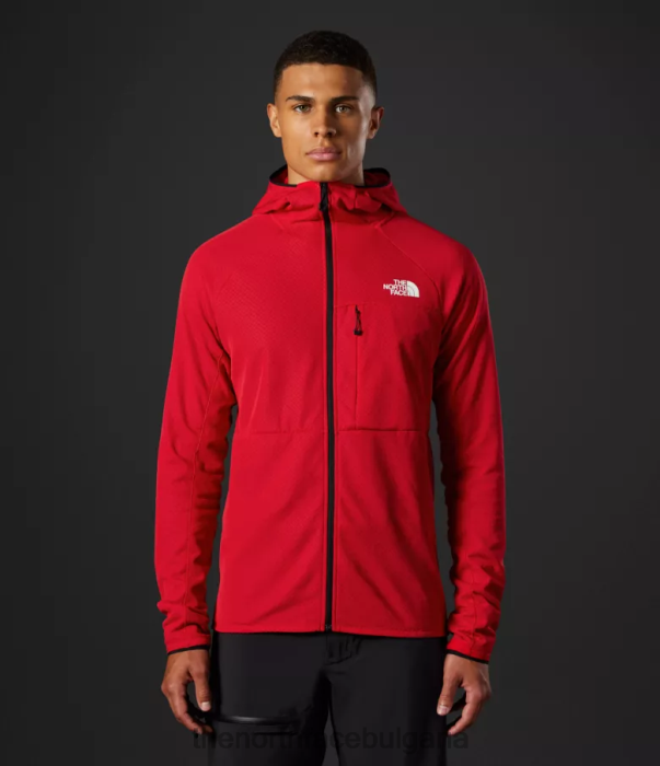 облекло The North Face суитър от серия futurefleece с цял цип tnf червено мъже 40DF0406